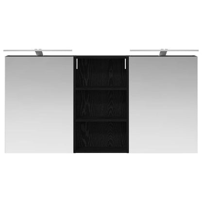 vidaXL Bathroom Cabinet Set 3 pcs 140 x 14.5 x 70 cm Engineered wood 6