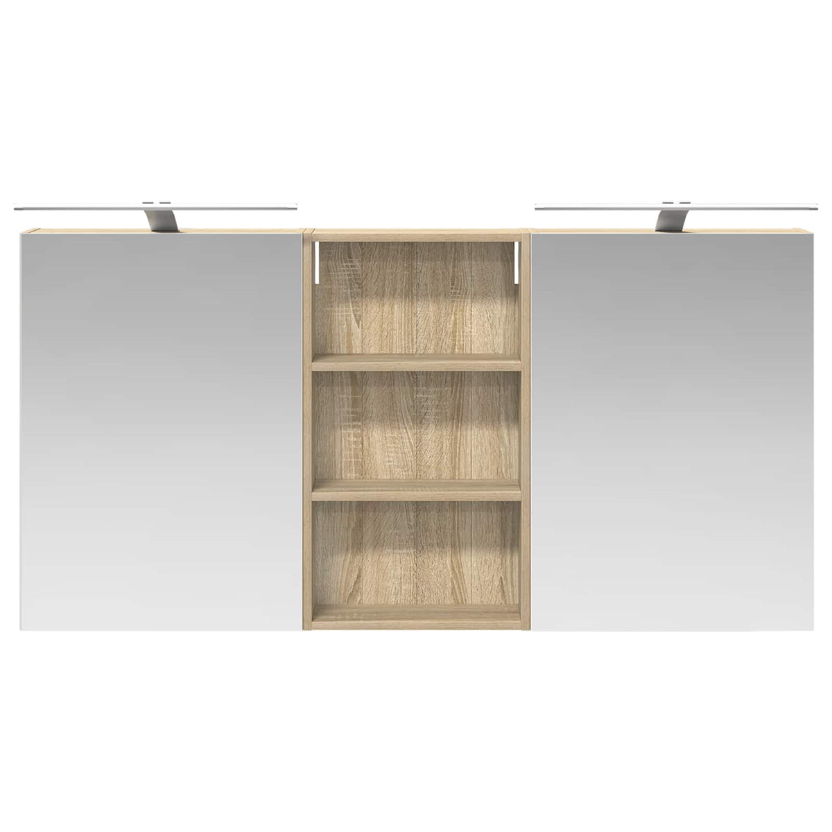 vidaXL Bathroom Cabinet Set 3 pcs 140 x 14.5 x 70 cm Engineered wood 6