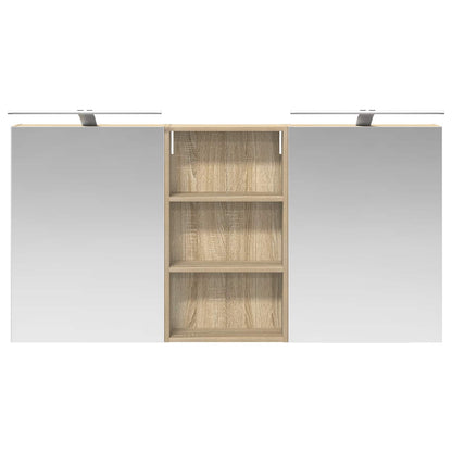 vidaXL Bathroom Cabinet Set 3 pcs 140 x 14.5 x 70 cm Engineered wood 6