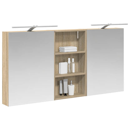 vidaXL Bathroom Cabinet Set 3 pcs 140 x 14.5 x 70 cm Engineered wood 3