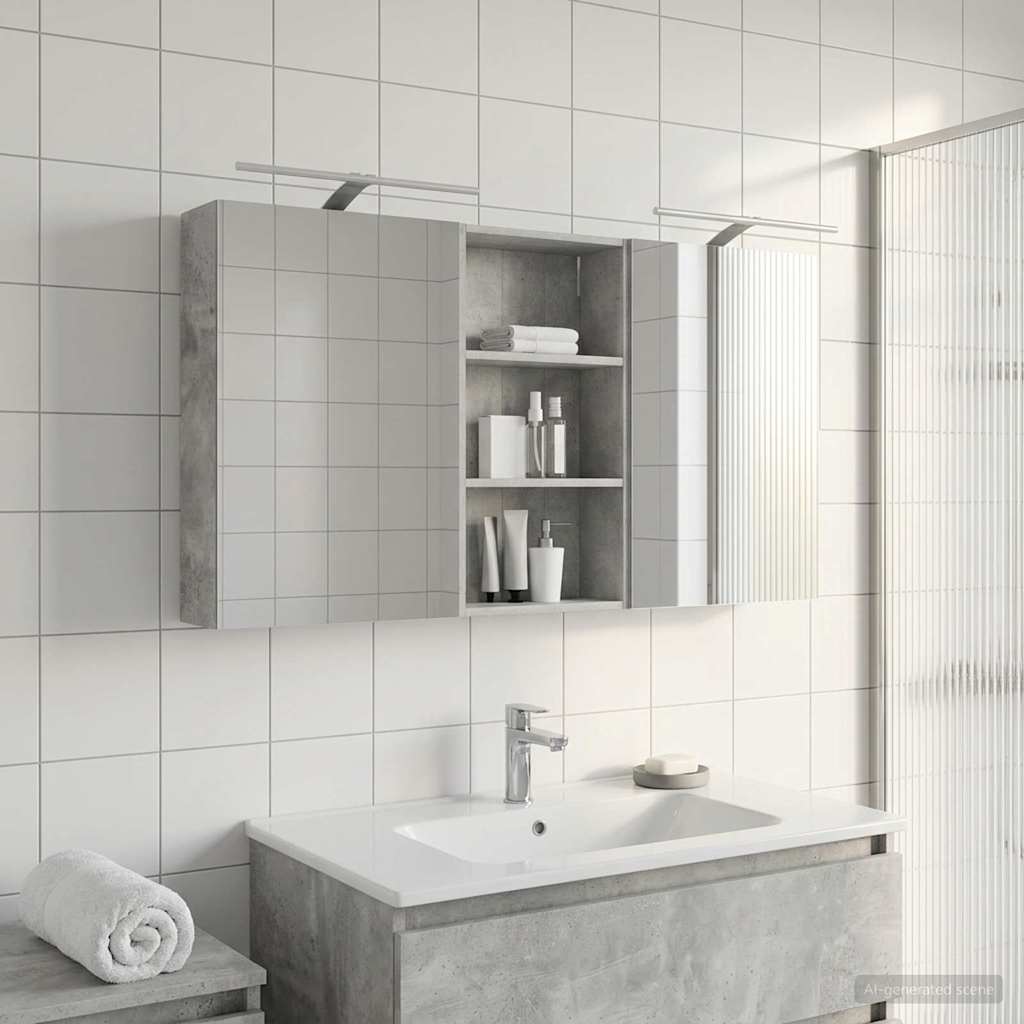 vidaXL Bathroom Cabinet Set 3 pcs 140 x 14.5 x 70 cm Engineered wood 4