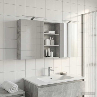 vidaXL Bathroom Cabinet Set 3 pcs 140 x 14.5 x 70 cm Engineered wood 4