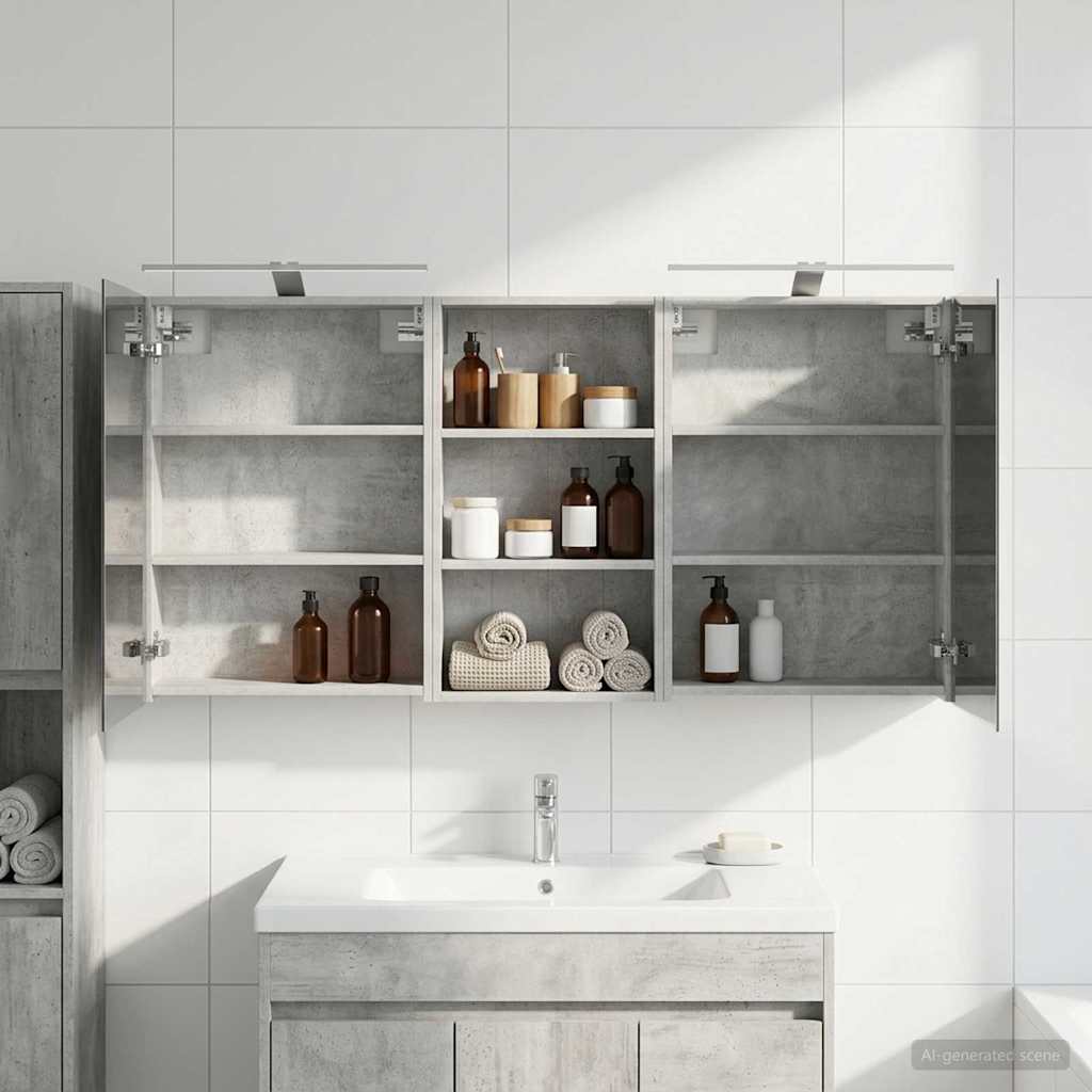 vidaXL Bathroom Cabinet Set 3 pcs 140 x 14.5 x 70 cm Engineered wood 1