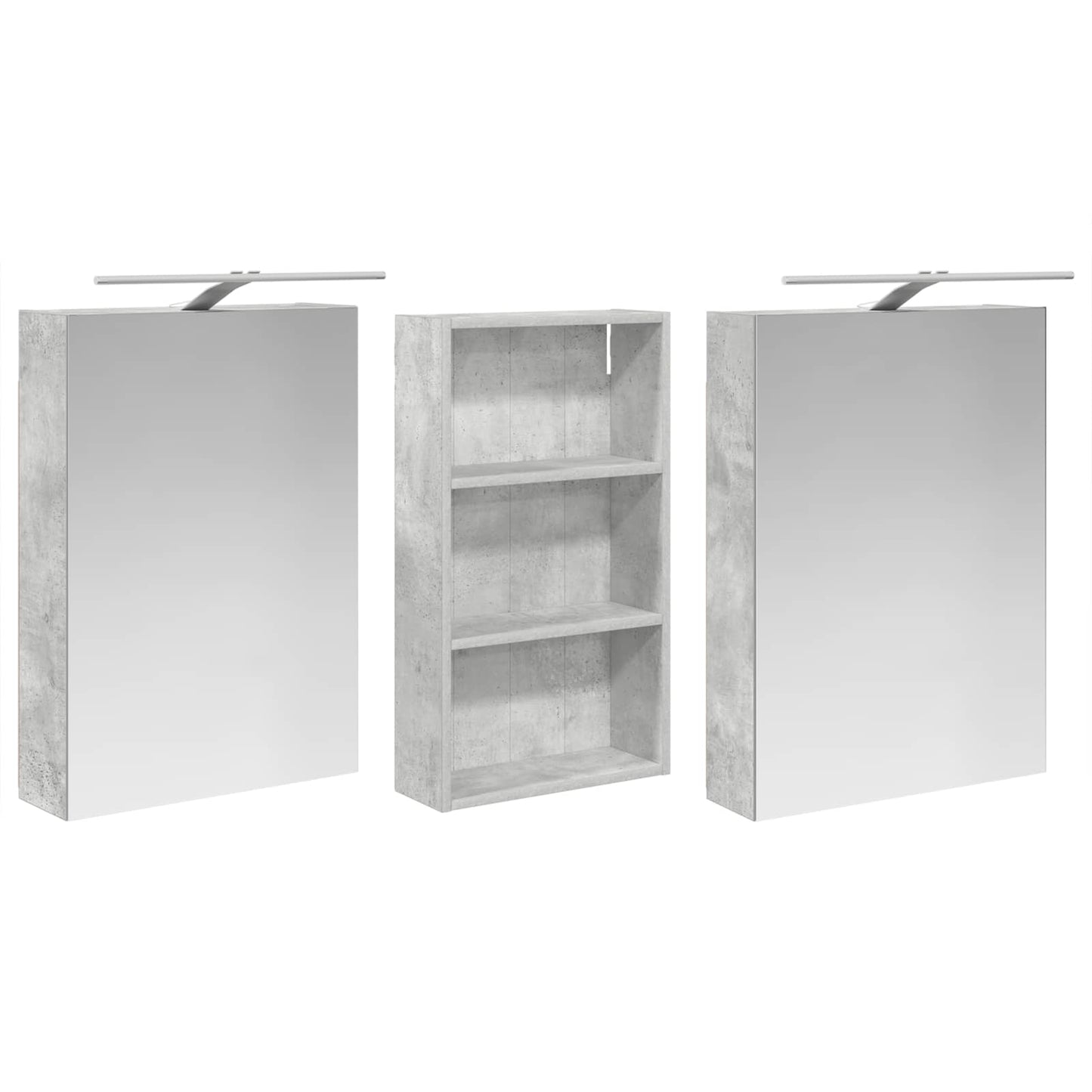 vidaXL Bathroom Cabinet Set 3 pcs 140 x 14.5 x 70 cm Engineered wood 5
