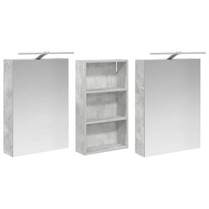 vidaXL Bathroom Cabinet Set 3 pcs 140 x 14.5 x 70 cm Engineered wood 5
