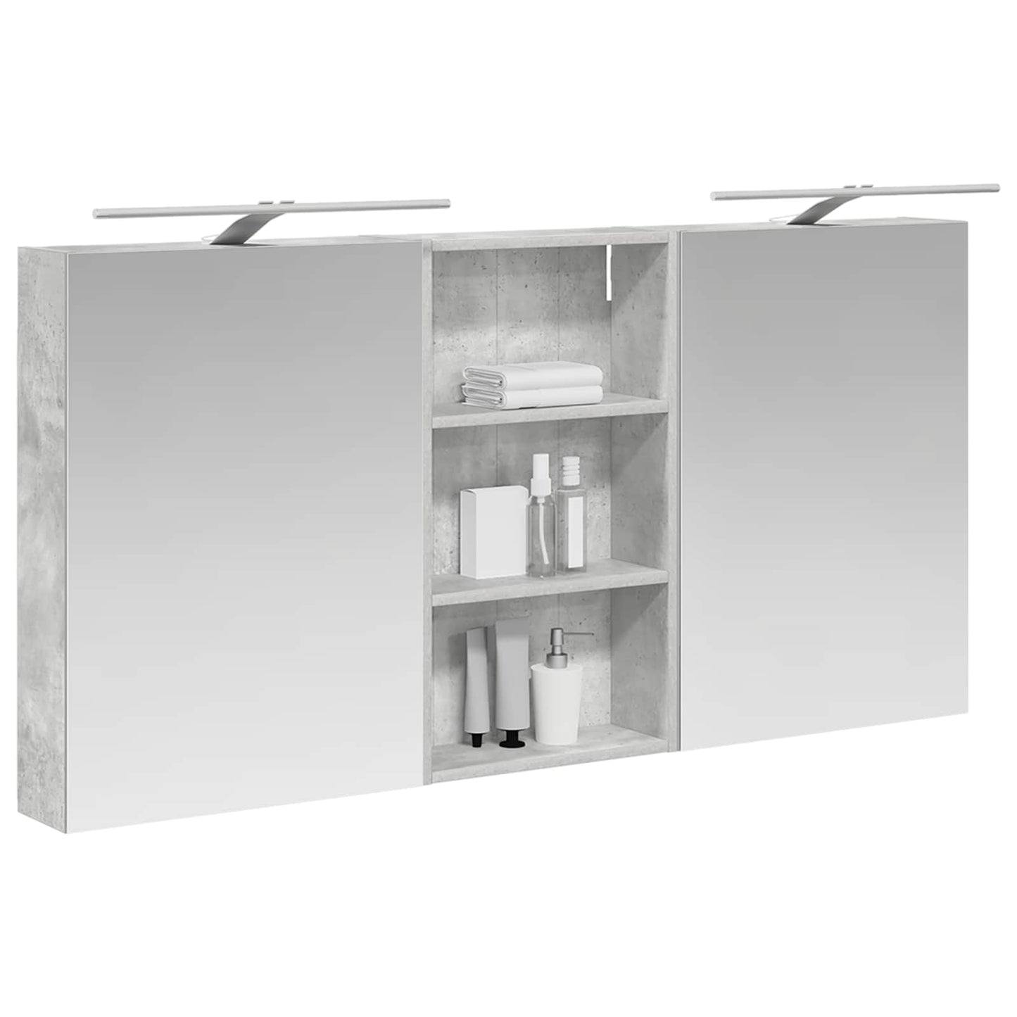 vidaXL Bathroom Cabinet Set 3 pcs 140 x 14.5 x 70 cm Engineered wood 3