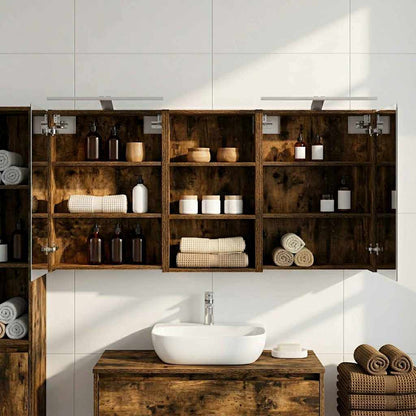 vidaXL Bathroom Cabinet Set 3 pcs 140 x 14.5 x 70 cm Engineered wood 1