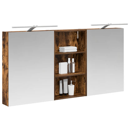 vidaXL Bathroom Cabinet Set 3 pcs 140 x 14.5 x 70 cm Engineered wood 3