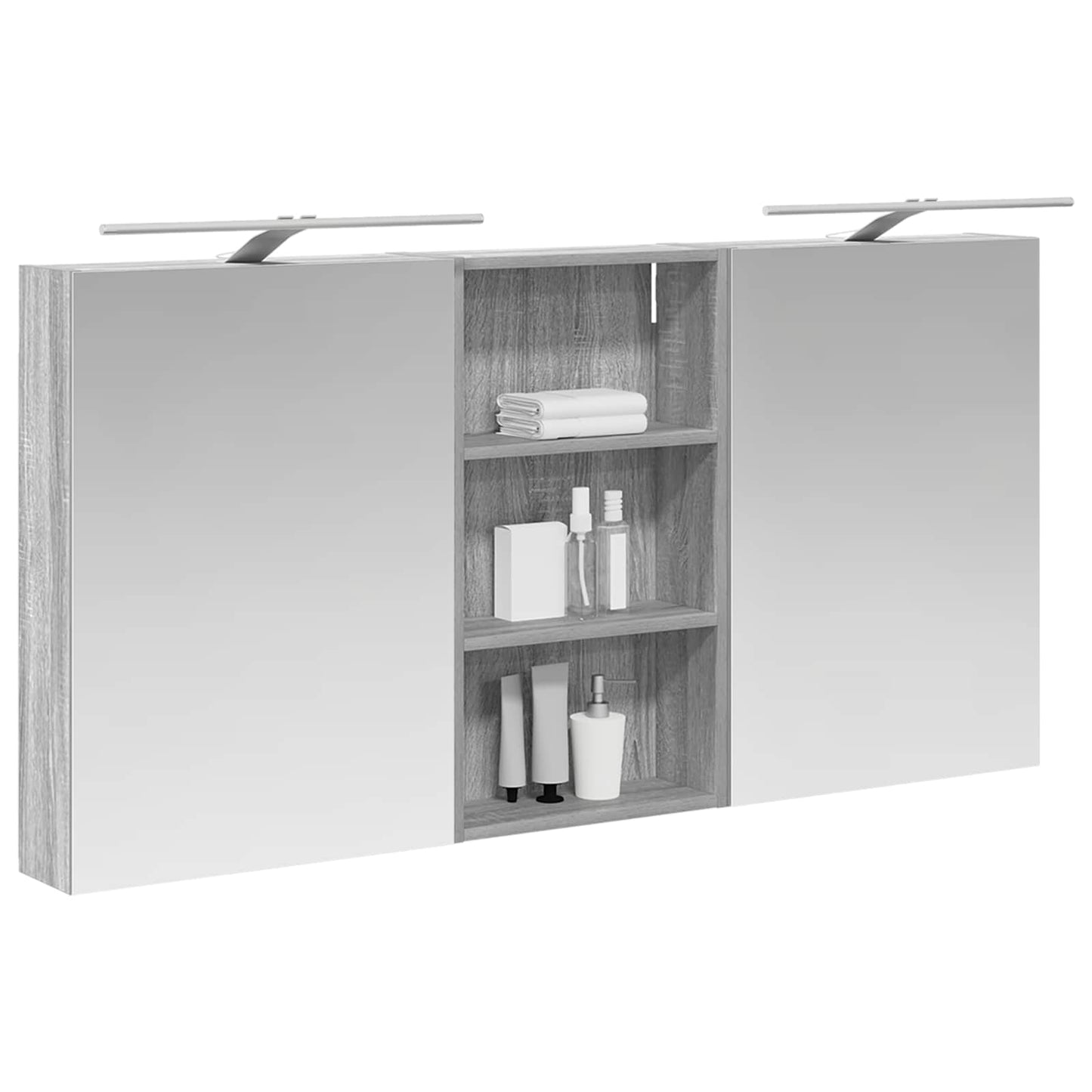 vidaXL Bathroom Cabinet Set 3 pcs 140 x 14.5 x 70 cm Engineered wood 3