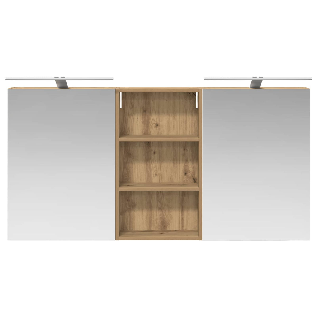 vidaXL Bathroom Cabinet Set 3 pcs 140 x 14.5 x 70 cm Engineered wood 6