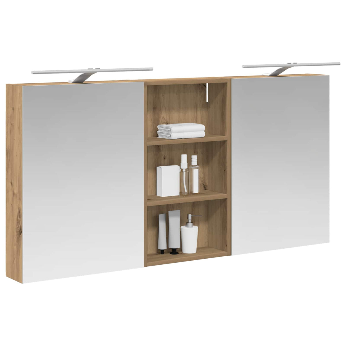vidaXL Bathroom Cabinet Set 3 pcs 140 x 14.5 x 70 cm Engineered wood 3