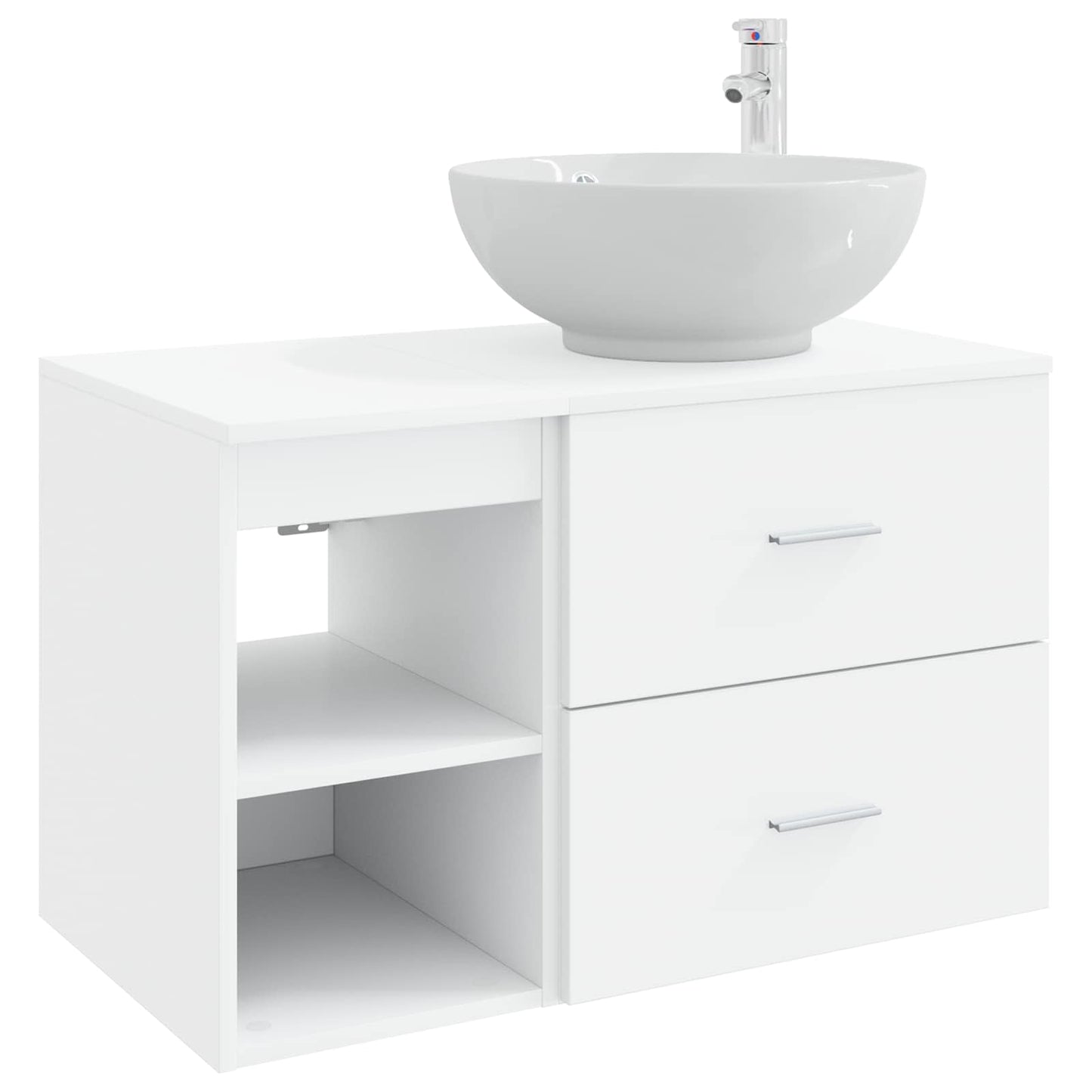 vidaXL Bathroom Furniture Set 2 pcs White Engineered Wood 2
