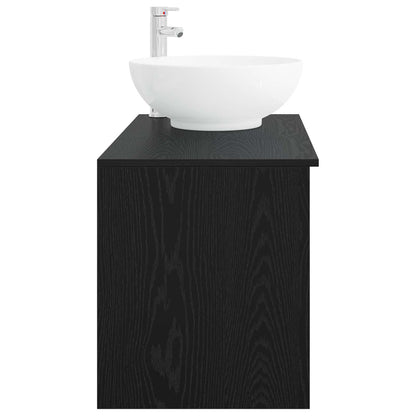 vidaXL Bathroom Furniture Set 2 pcs Black Oak Engineered Wood 5