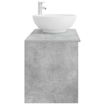 vidaXL Bathroom Furniture Set 2 pcs Concrete Grey Engineered Wood 5