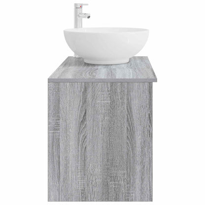 vidaXL Bathroom Furniture Set 2 pcs Grey Sonoma Engineered Wood 5