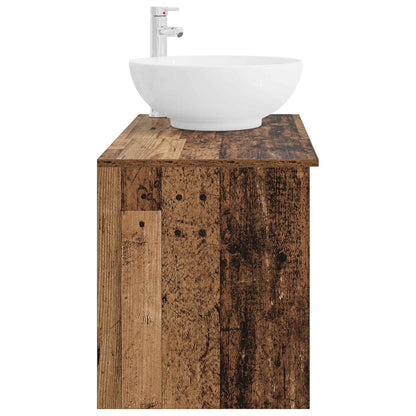 vidaXL Bathroom Furniture Set 2 pcs Old Wood Engineered Wood 5