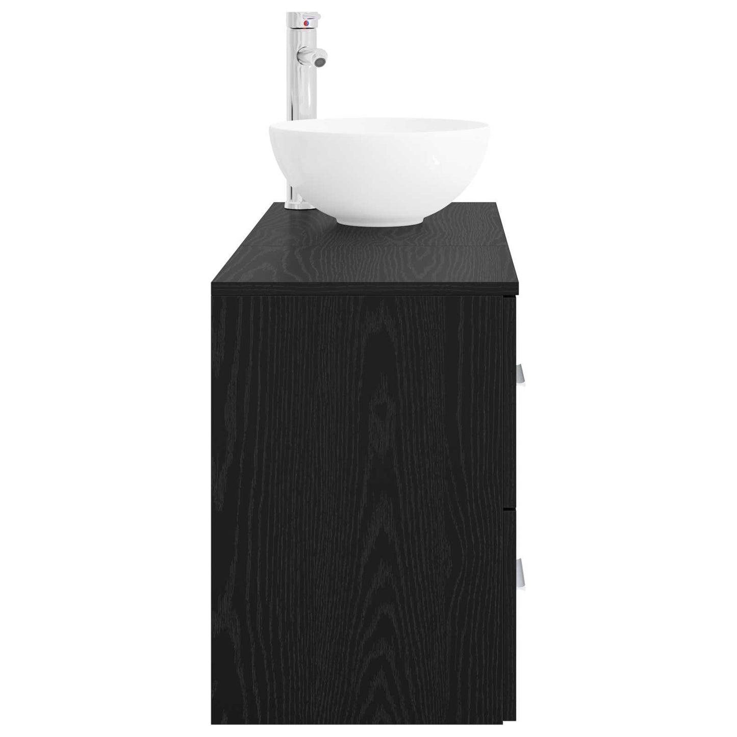 vidaXL Bathroom Furniture Set 2 pcs Black Oak Engineered Wood 4