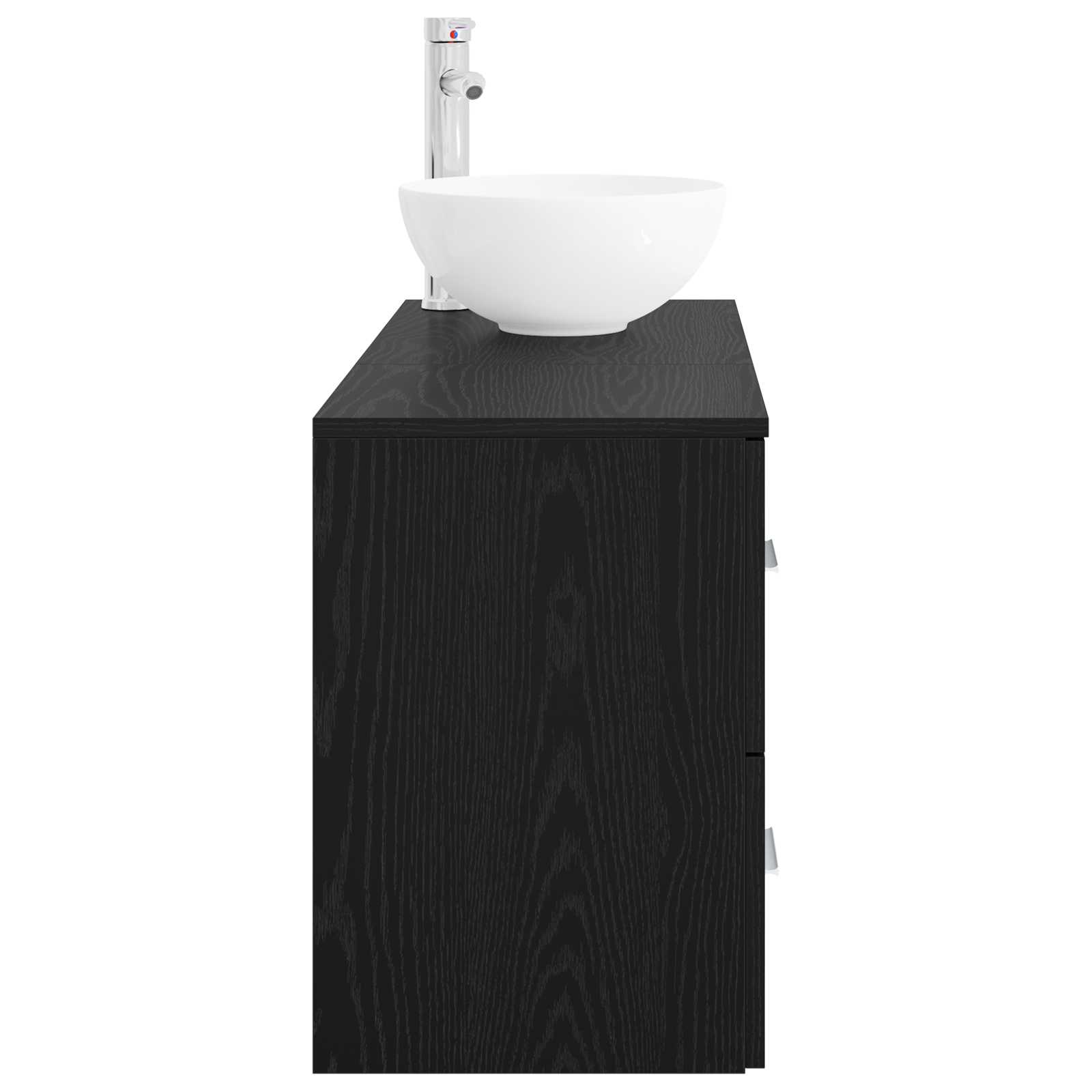 vidaXL Bathroom Furniture Set 2 pcs Black Oak Engineered Wood 4
