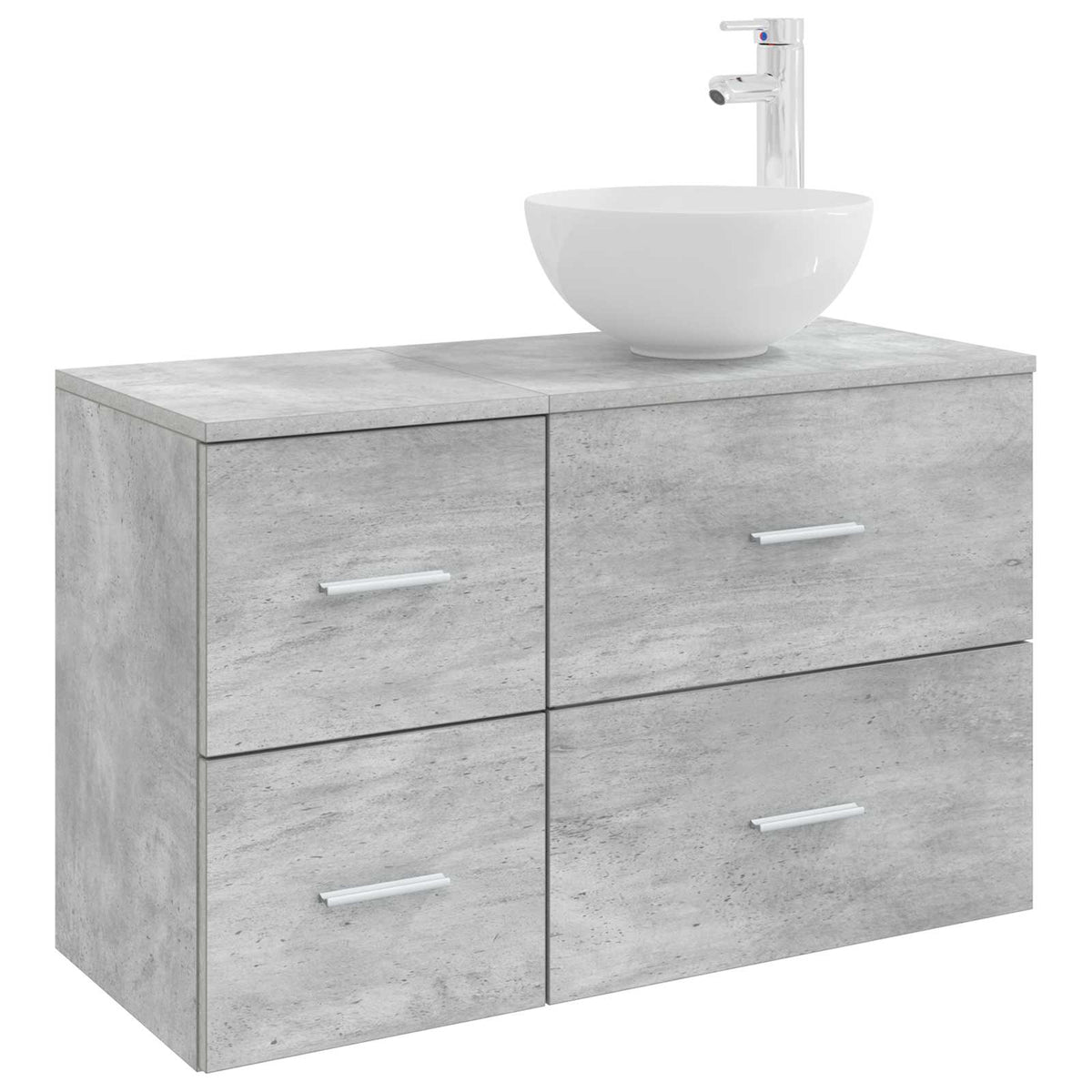 Bathroom Cabinet Set 2 pcs 79.5 x 41 x 80 cm Concrete grey