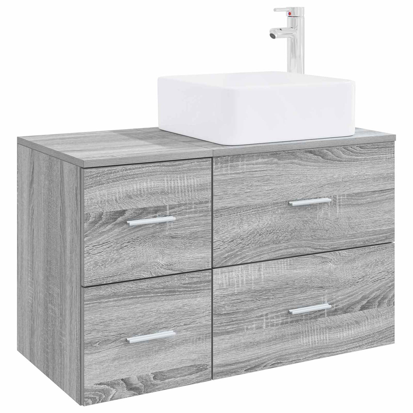 vidaXL Bathroom Furniture Set 2 pcs Grey Sonoma Engineered Wood 2