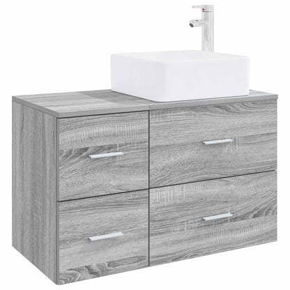 vidaXL Bathroom Furniture Set 2 pcs Grey Sonoma Engineered Wood 2