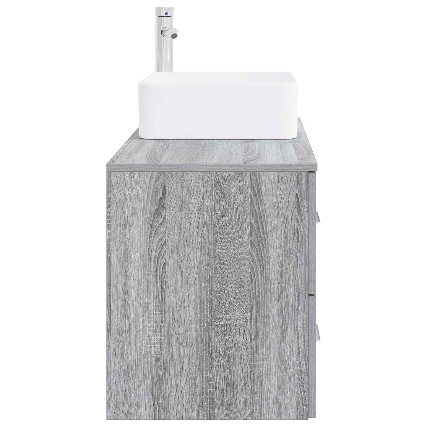 vidaXL Bathroom Furniture Set 2 pcs Grey Sonoma Engineered Wood 4