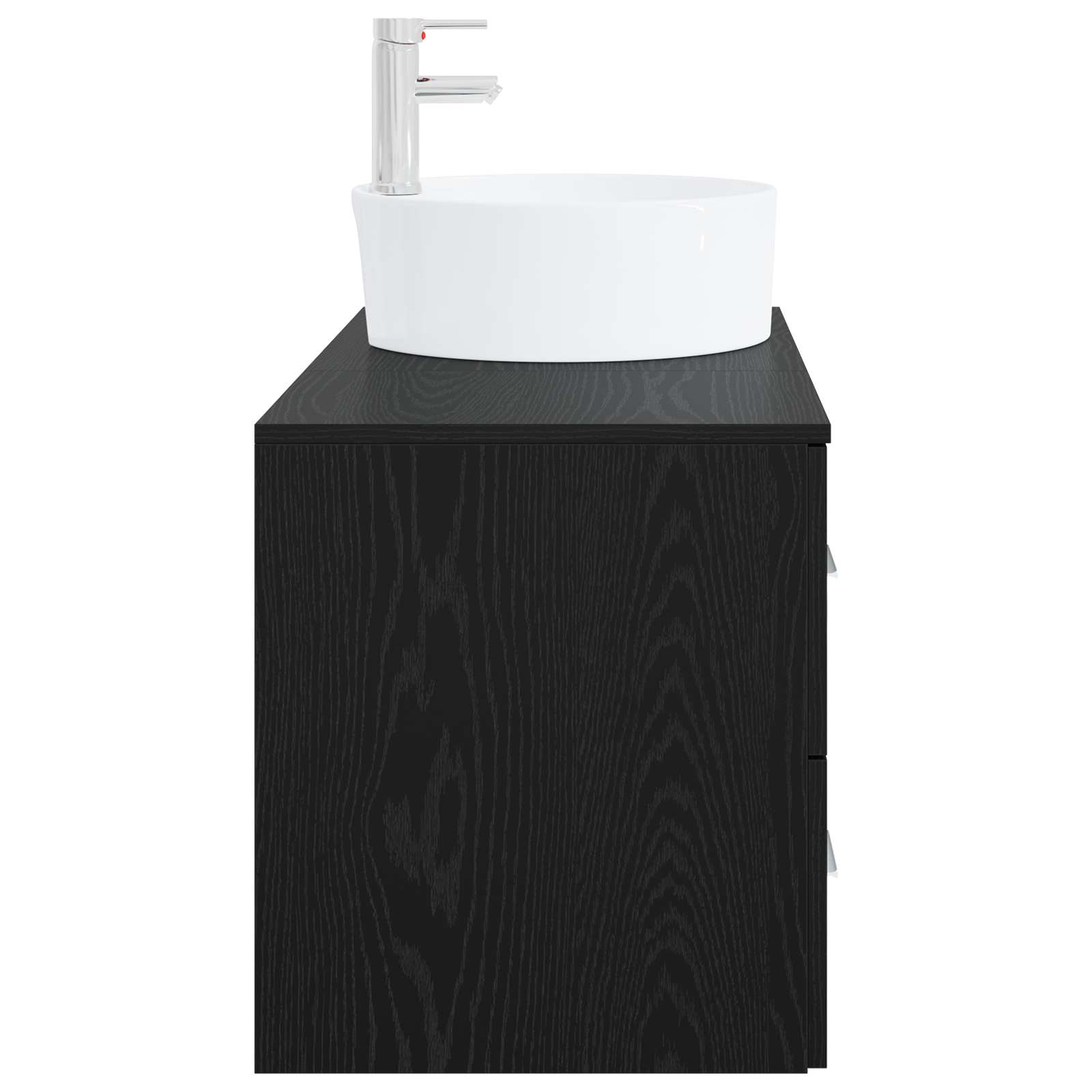 vidaXL Bathroom Furniture Set 2 pcs Black Oak Engineered Wood 4