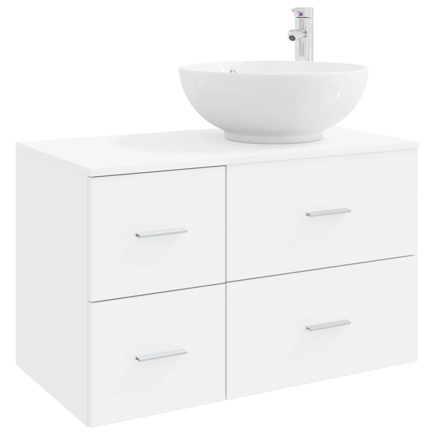 vidaXL Bathroom Furniture Set 2 pcs White Engineered Wood 2