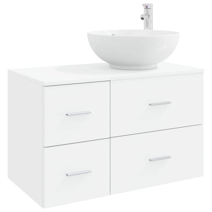 vidaXL Bathroom Furniture Set 2 pcs White Engineered Wood 2
