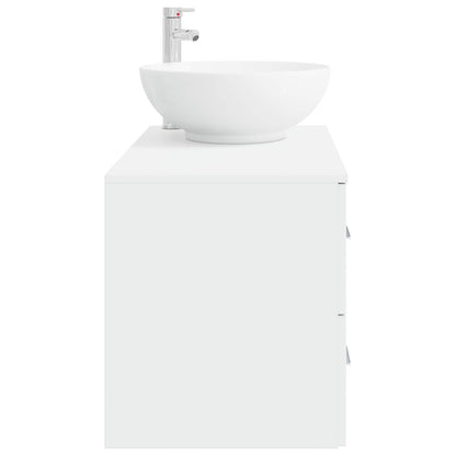 vidaXL Bathroom Furniture Set 2 pcs White Engineered Wood 4