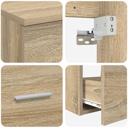 vidaXL Bathroom Furniture Set 2 pcs Sonoma Oak Engineered Wood 6