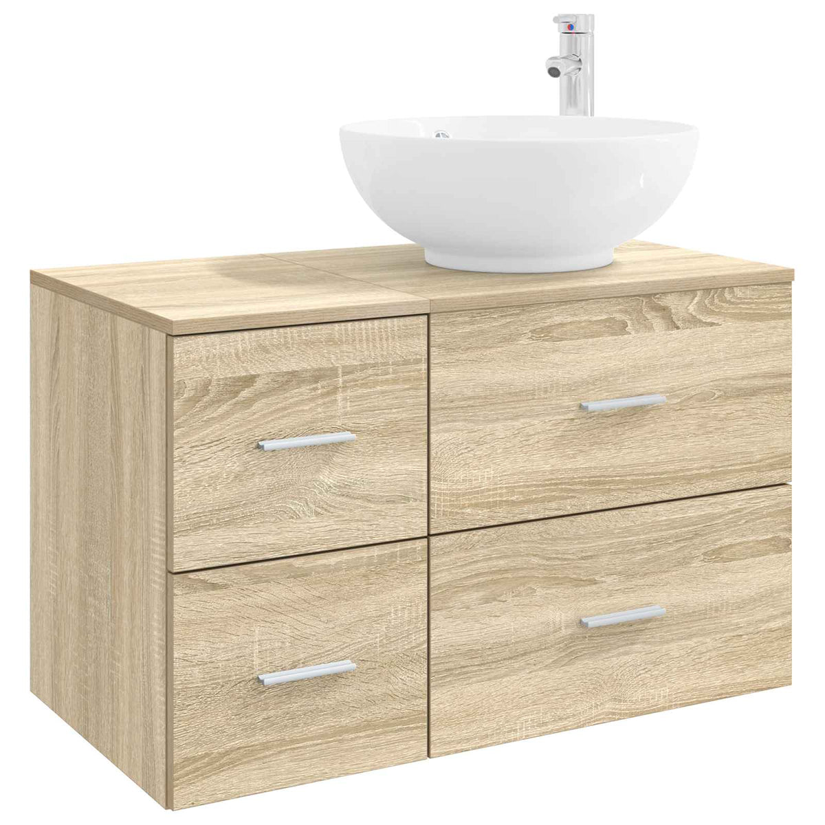 vidaXL Bathroom Furniture Set 2 pcs Sonoma Oak Engineered Wood 2