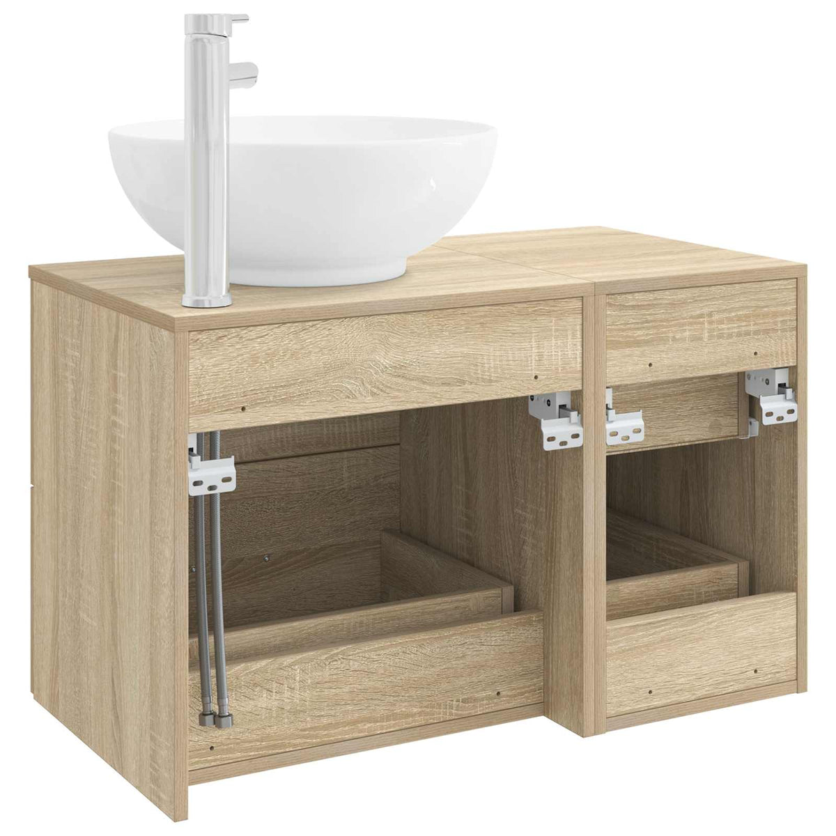vidaXL Bathroom Furniture Set 2 pcs Sonoma Oak Engineered Wood 5