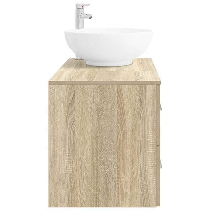 vidaXL Bathroom Furniture Set 2 pcs Sonoma Oak Engineered Wood 4