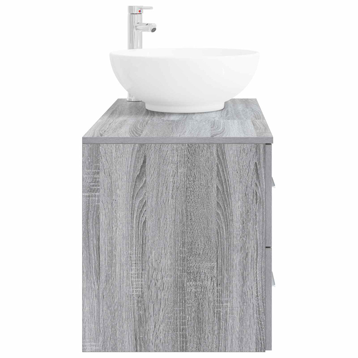 vidaXL Bathroom Furniture Set 2 pcs Grey Sonoma Engineered Wood 4