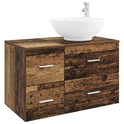vidaXL Bathroom Furniture Set 2 pcs Old Wood Engineered Wood 2