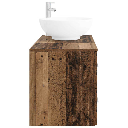 vidaXL Bathroom Furniture Set 2 pcs Old Wood Engineered Wood 4