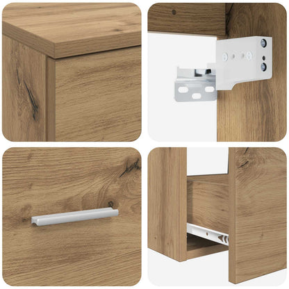 vidaXL Bathroom Furniture Set 2 pcs Artisan Oak Engineered Wood 6