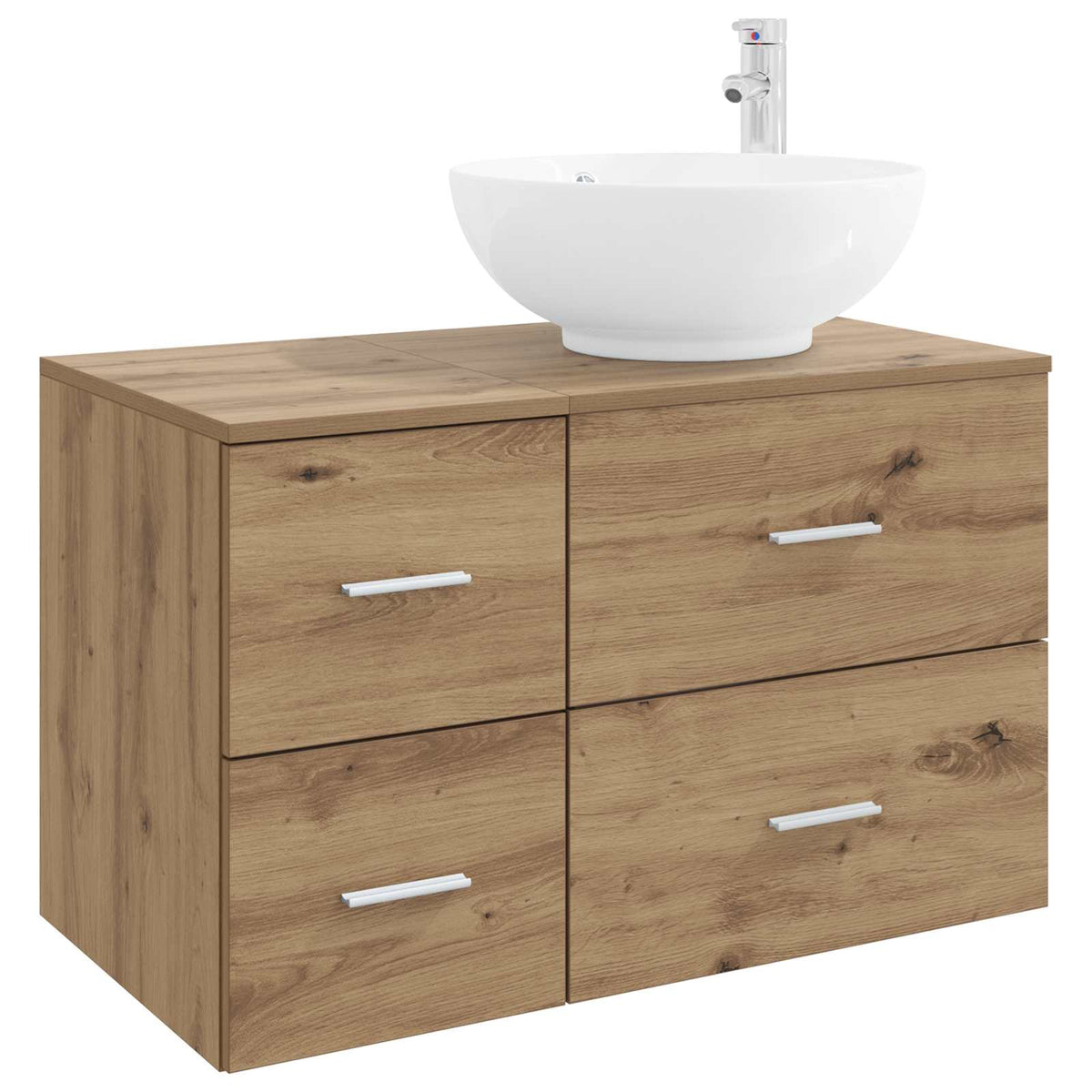vidaXL Bathroom Furniture Set 2 pcs Artisan Oak Engineered Wood 2