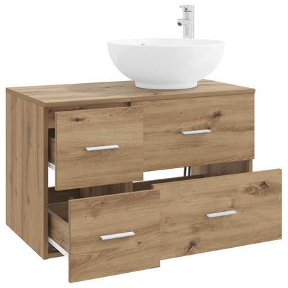 vidaXL Bathroom Furniture Set 2 pcs Artisan Oak Engineered Wood 3