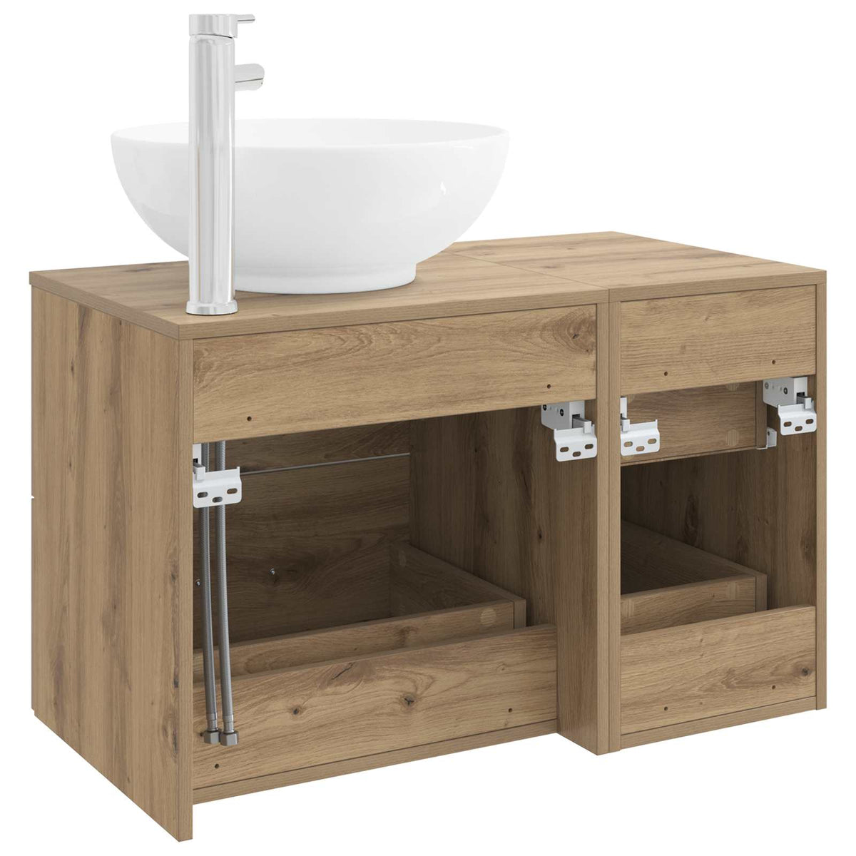 vidaXL Bathroom Furniture Set 2 pcs Artisan Oak Engineered Wood 5