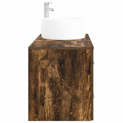 vidaXL Bathroom Furniture Set 2 pcs Smoked Oak Engineered Wood 4