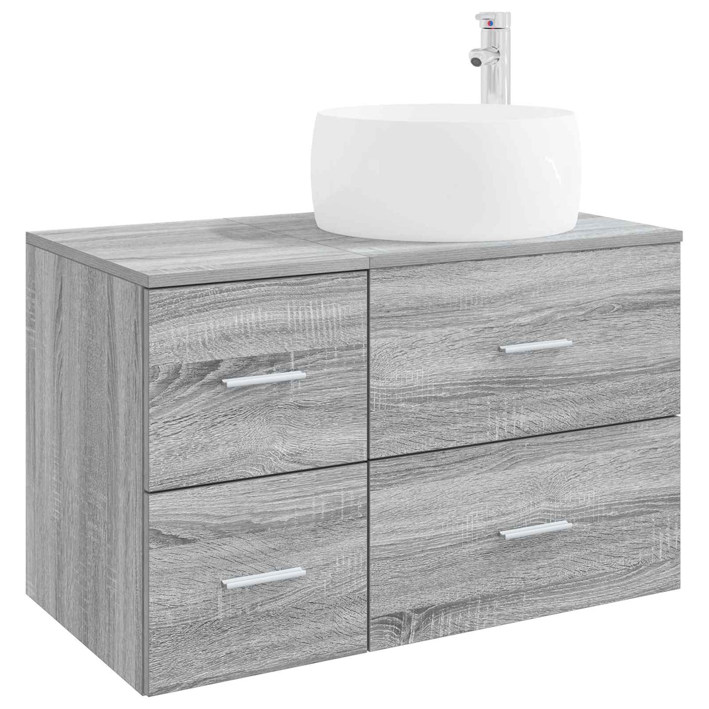 vidaXL Bathroom Furniture Set 2 pcs Grey Sonoma Engineered Wood 2