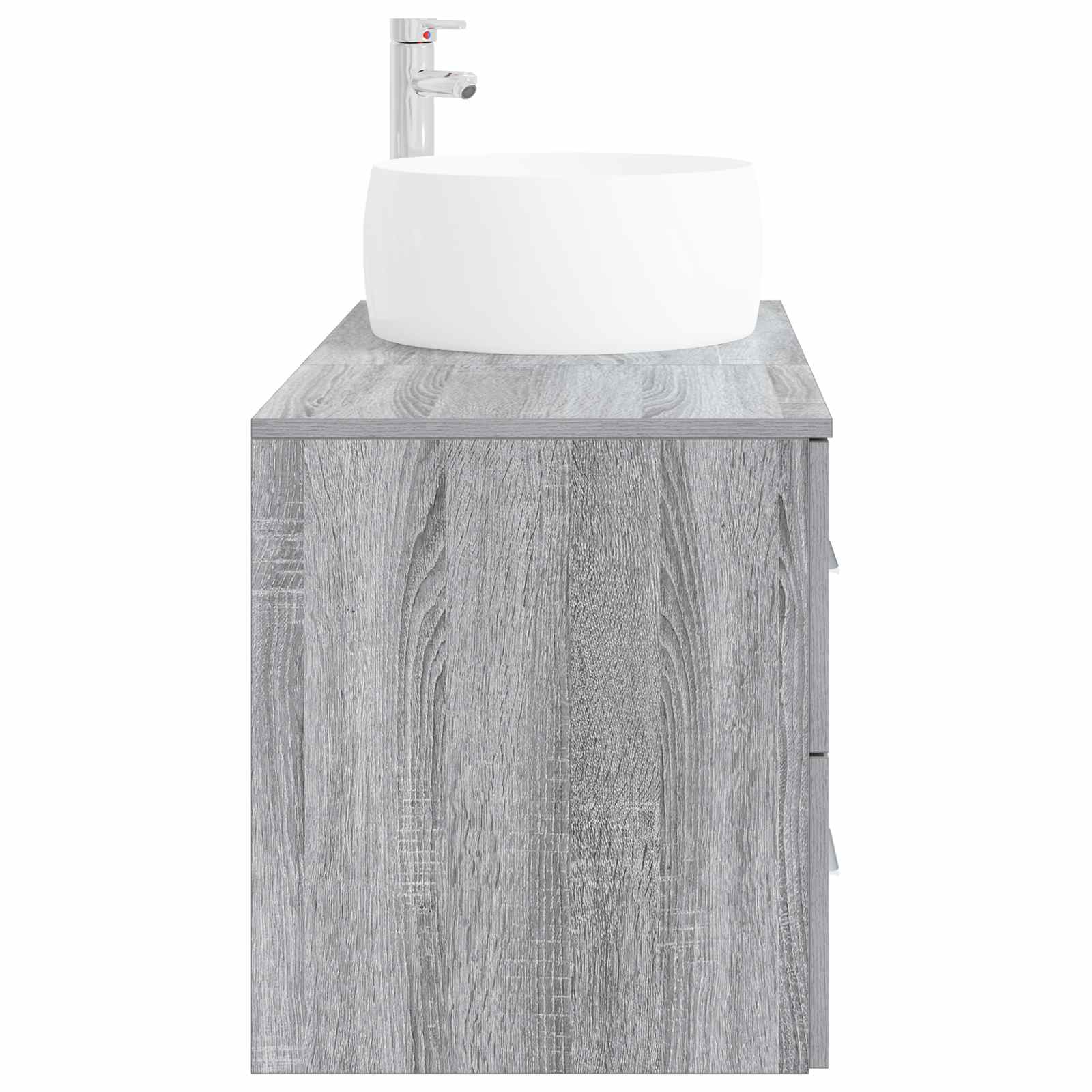 vidaXL Bathroom Furniture Set 2 pcs Grey Sonoma Engineered Wood 4
