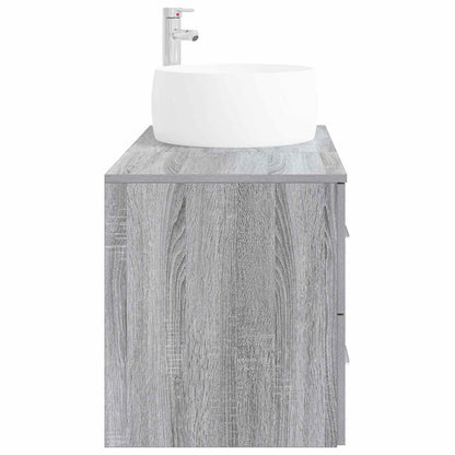 vidaXL Bathroom Furniture Set 2 pcs Grey Sonoma Engineered Wood 4