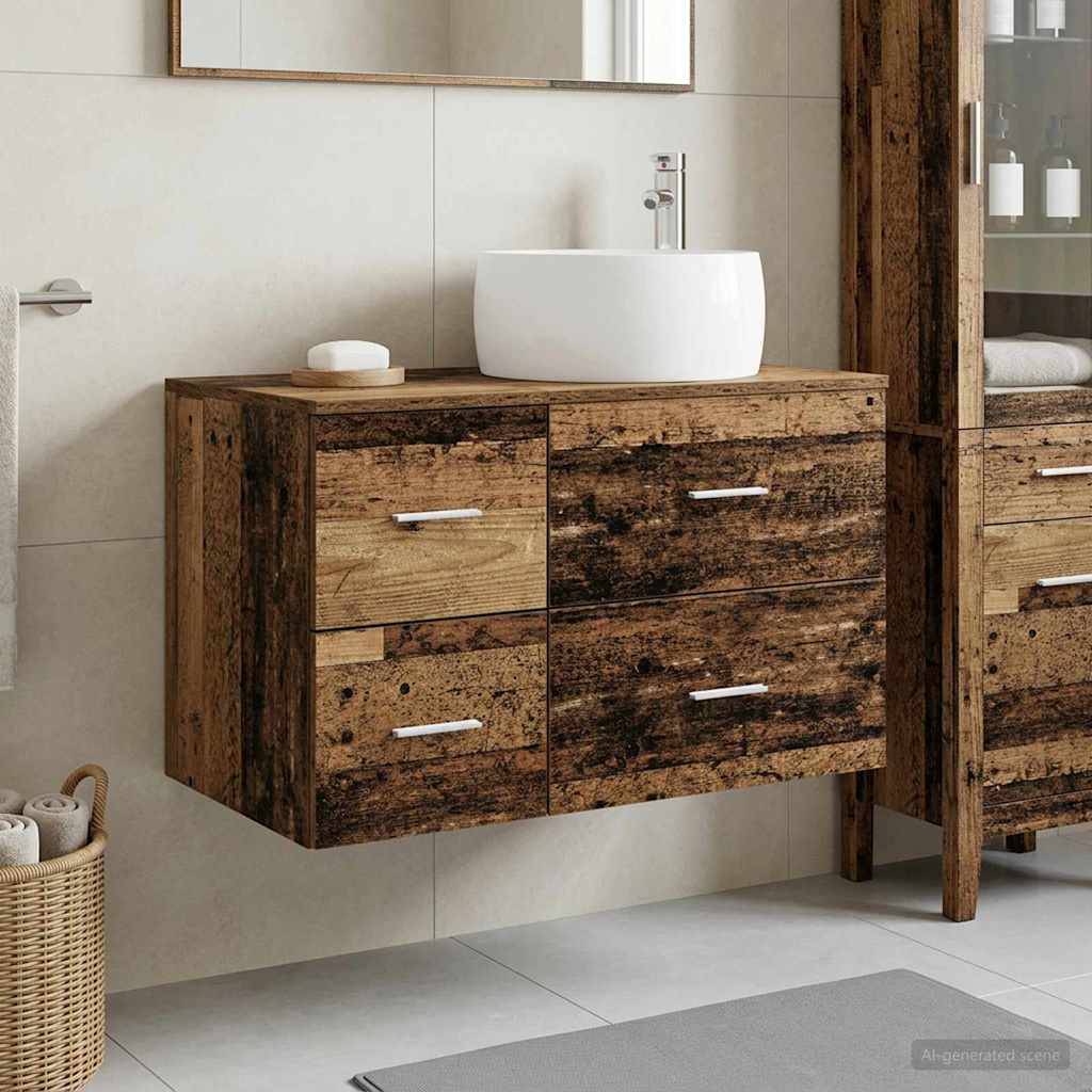 vidaXL Bathroom Cabinet Set 2 pcs 79.5 x 44.5 x 80 cm