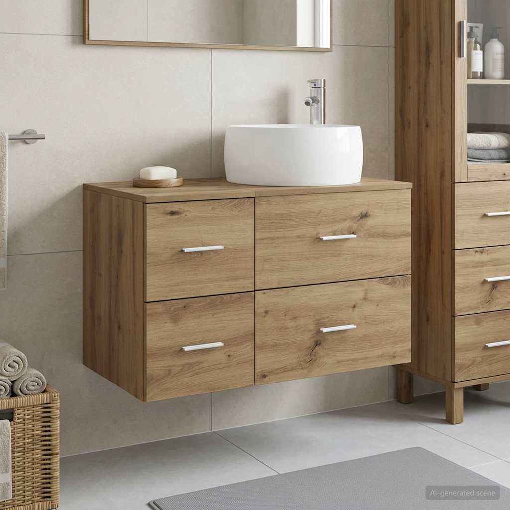 vidaXL Bathroom Cabinet Set 2 pcs 79.5 x 44.5 x 80 cm