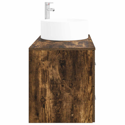 vidaXL Bathroom Furniture Set 2 pcs Smoked Oak Engineered Wood 4