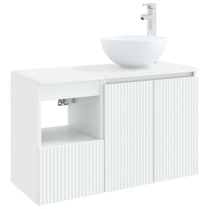 vidaXL Bathroom Furniture Set 2 pcs White Engineered Wood 2