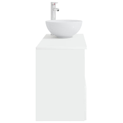 vidaXL Bathroom Furniture Set 2 pcs White Engineered Wood 5